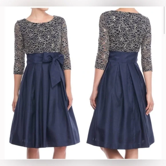 Jessica Howard Dresses Jessica Howard Lace Sequin Bodice Flare